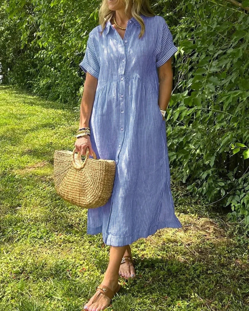 ANOREA - STYLOWA SUKIENKA W PASKI