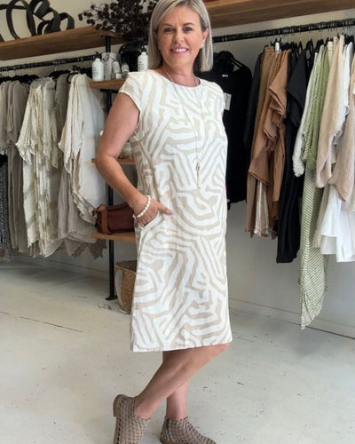 Nelia - Letnia sukienka z okrągłym dekoltem