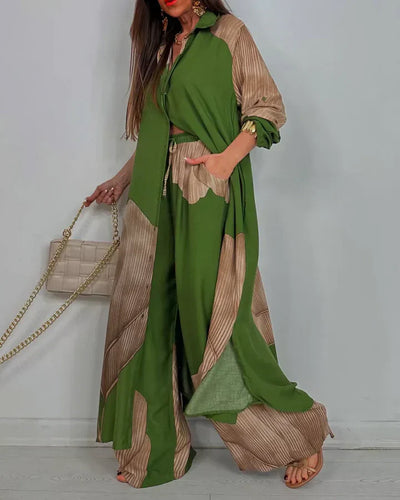 Zofia | Dwuczęściowy letni komplet z lekkiej tkaniny