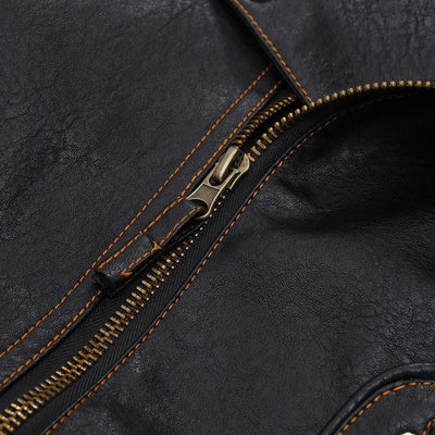 ICEBANNER Męska Vintage Kurtka Motocyklowa