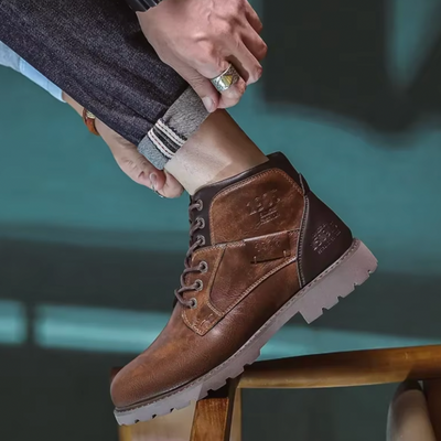 Aaron™ | Skórzane botki vintage