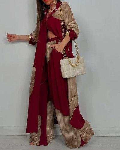 Zofia | Dwuczęściowy letni komplet z lekkiej tkaniny