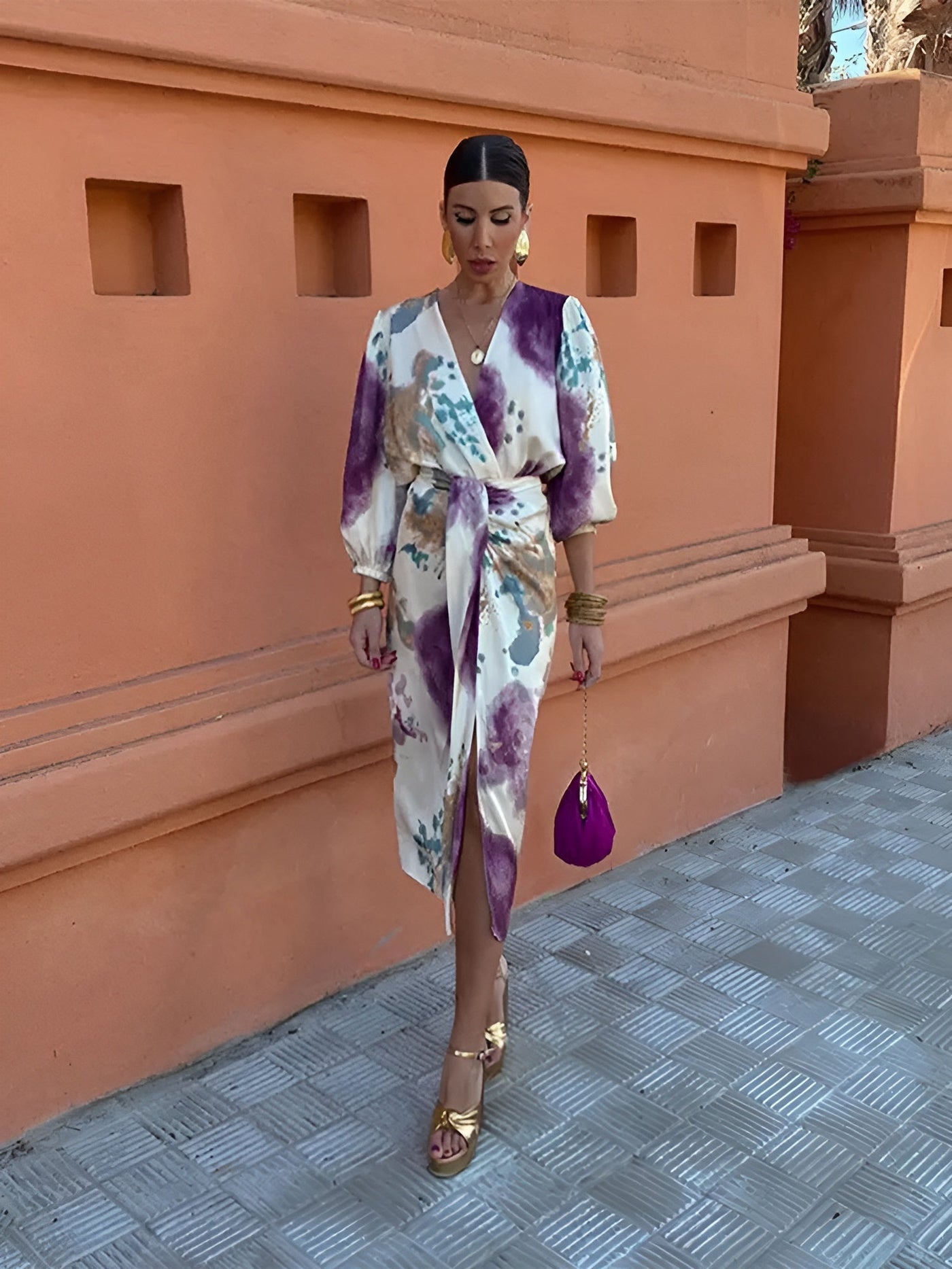 Georgiana | Elegancka sukienka z dekoltem w kształcie V