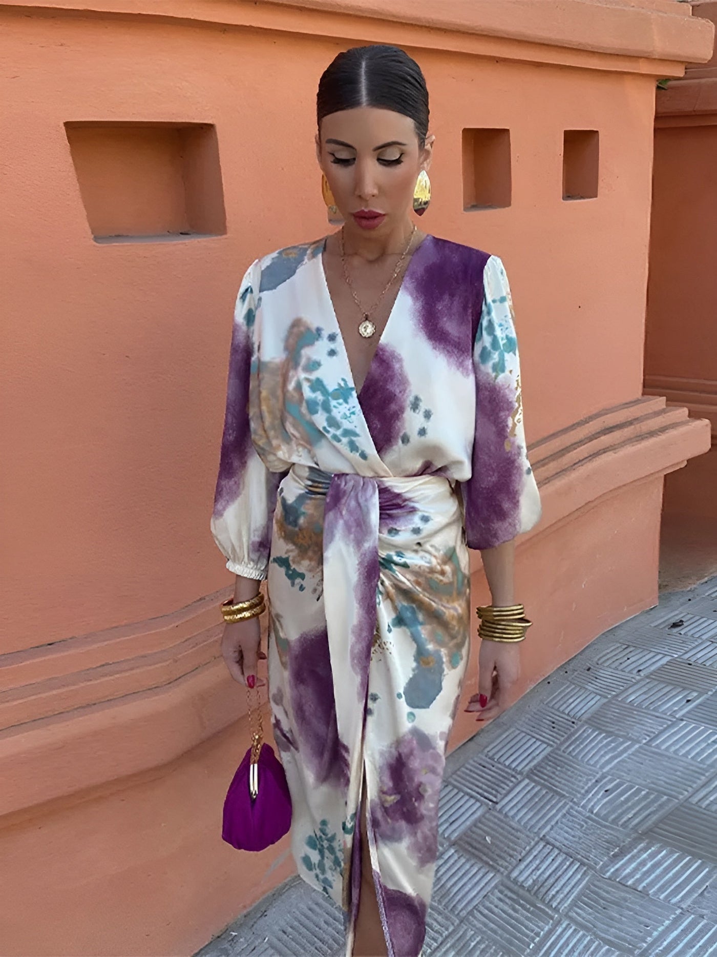 Georgiana | Elegancka sukienka z dekoltem w kształcie V