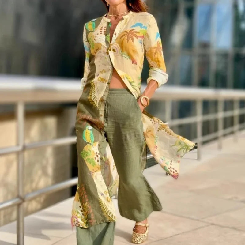 Jessica™ | Elegancki lniany zestaw