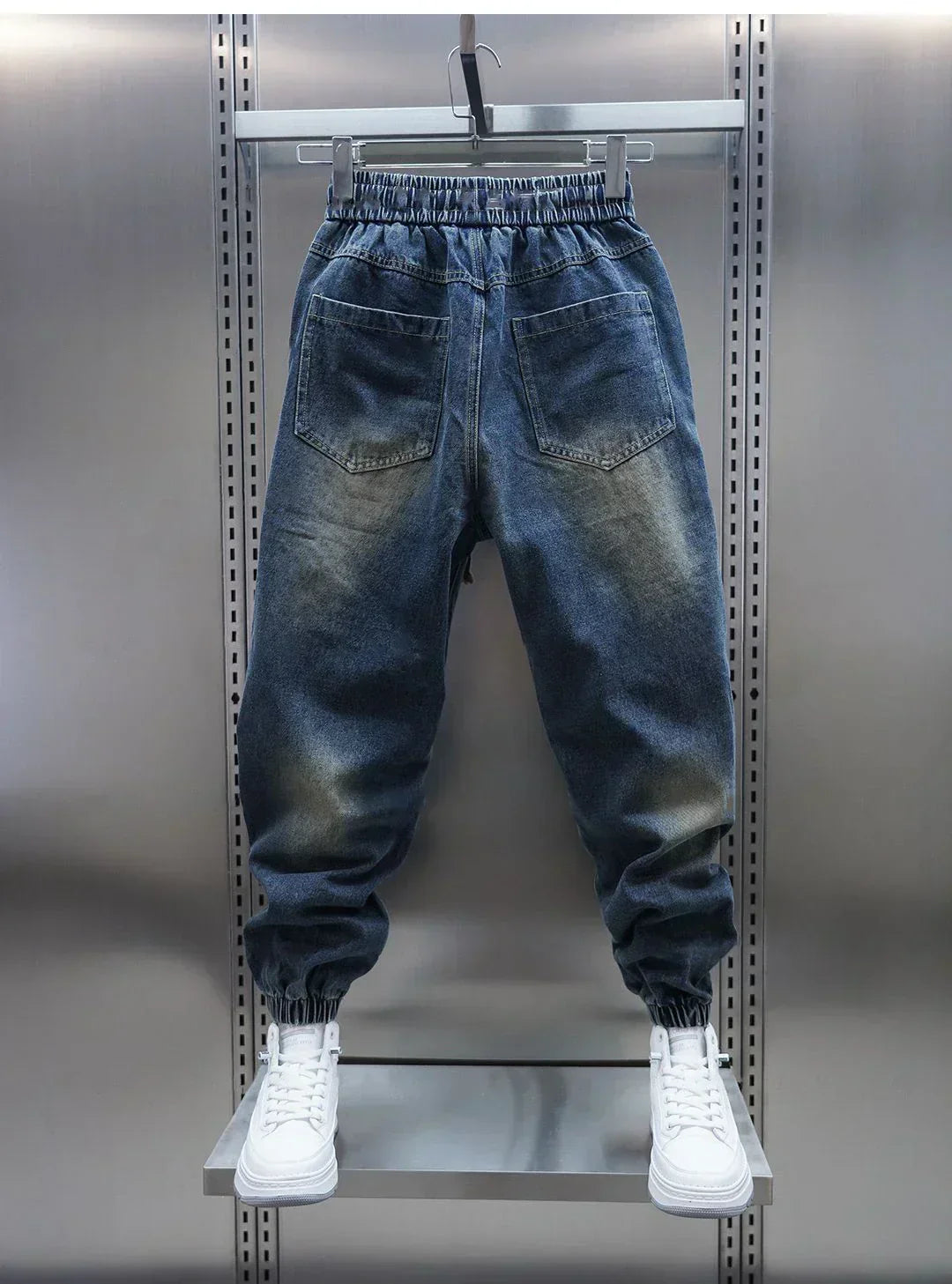 Laurent™ | Spodnie Baggy z Denimu z Pasem