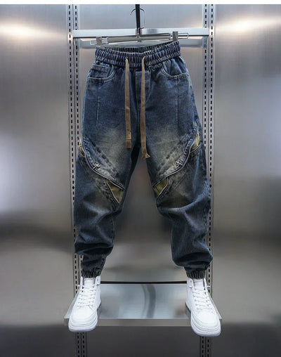 Laurent™ | Spodnie Baggy z Denimu z Pasem