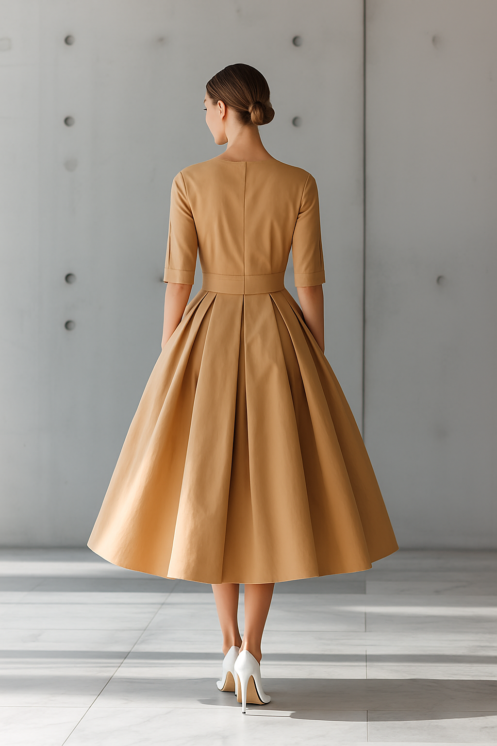 Sukienka Maxi Strukturalna z Bawełny